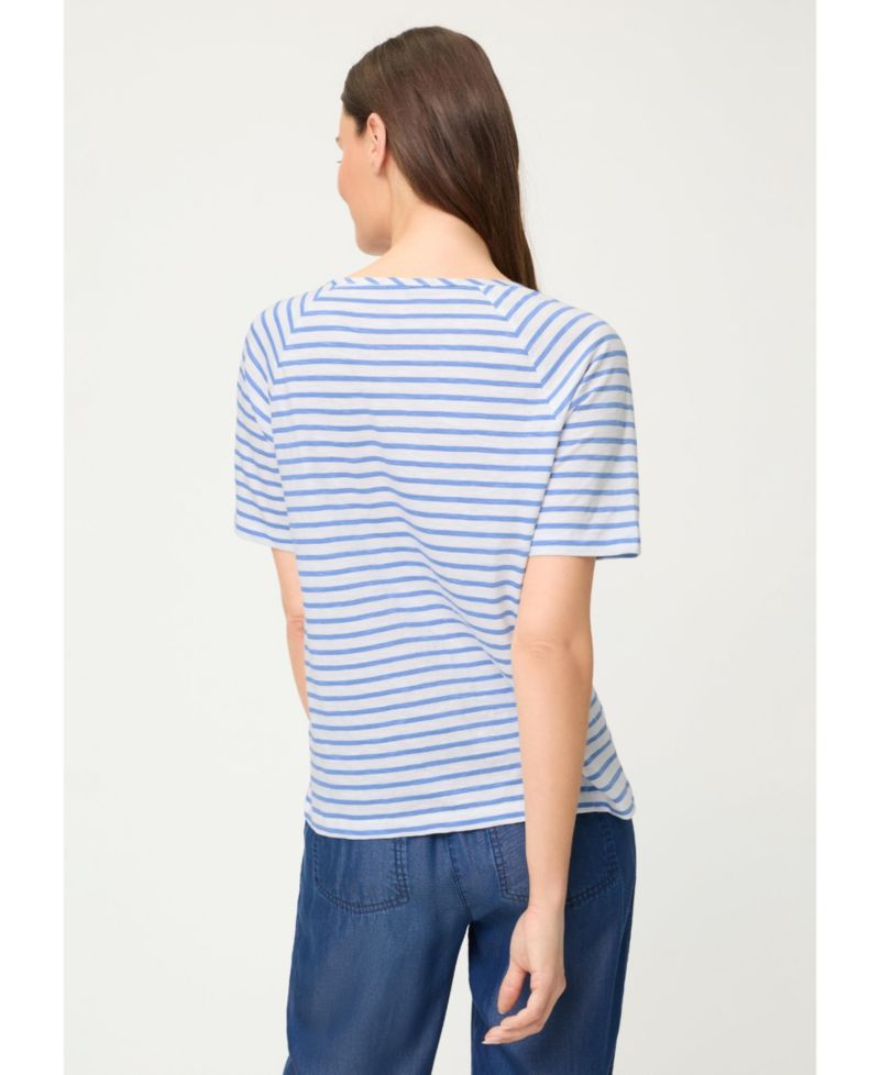 Women's Sequin Floral Stripe T-Shirt