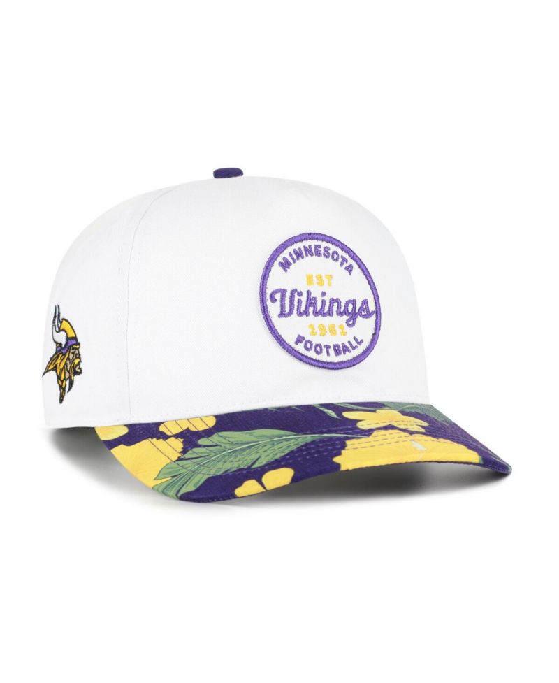 Men's White/Purple Minnesota Vikings Beach Side Hitch Adjustable Hat