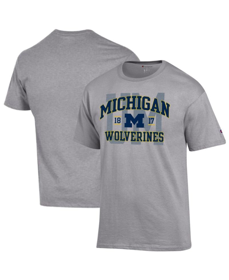 Men's Heather Gray Michigan Wolverines Varsity T-Shirt