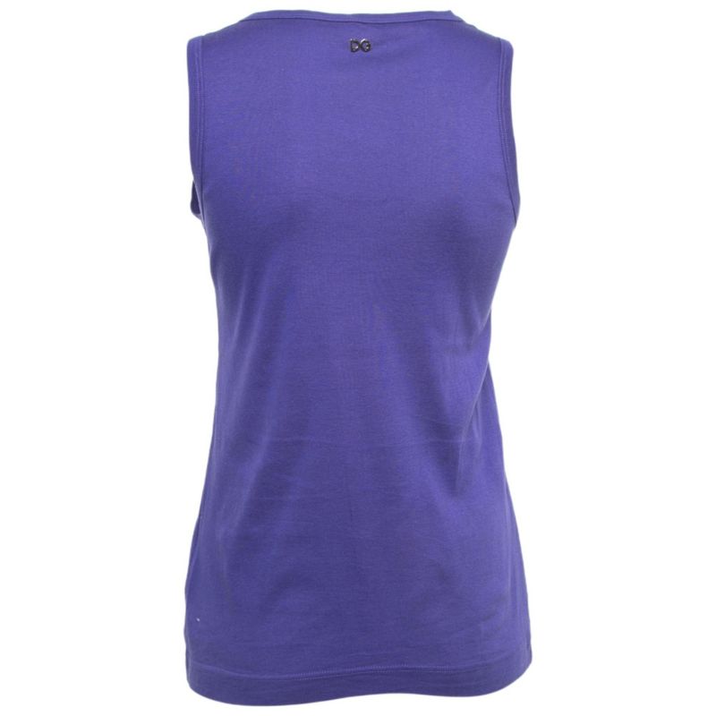 Women's Pre-Owned Dolce and Gabbana Purple Cotton Tank Top