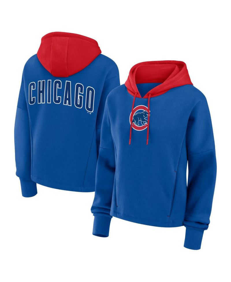 Women's Royal Chicago Cubs Oversized Legacy Favorite Spectator Pullover Hoodie