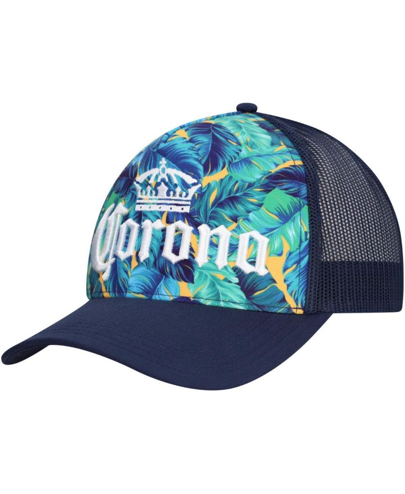 Men's Navy Corona A-Frame Floral Trucker Adjustable Hat