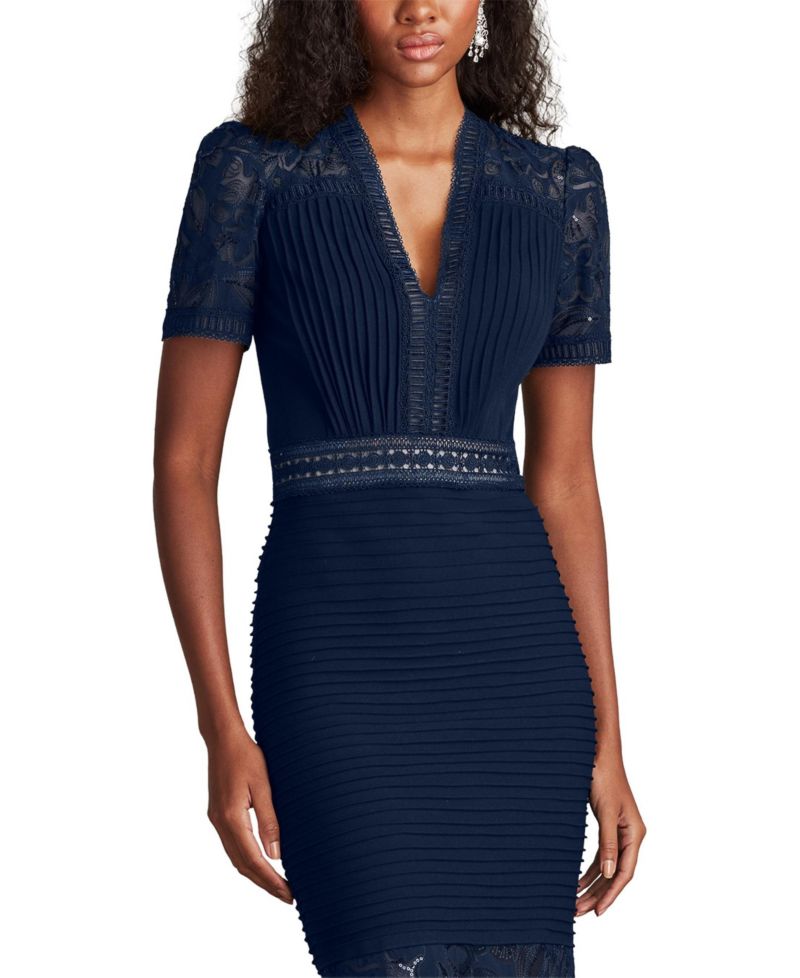 Women's Brone Illusion Lace Cocktail Dress