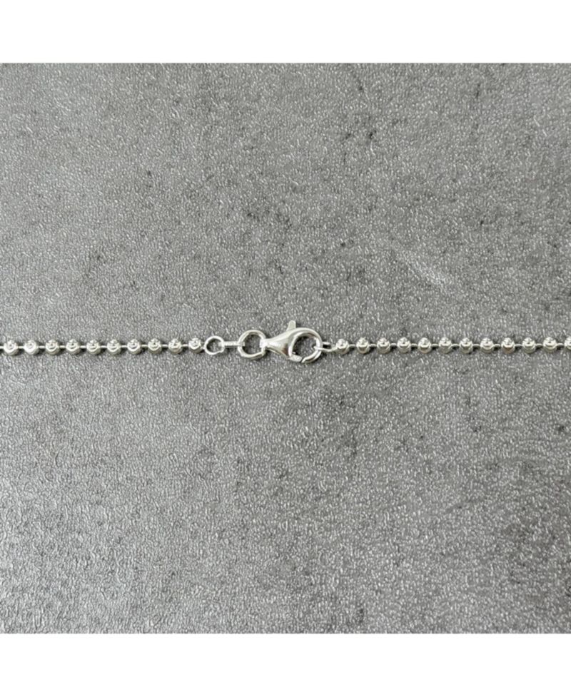 Moon Bead Chain Necklace Sterling