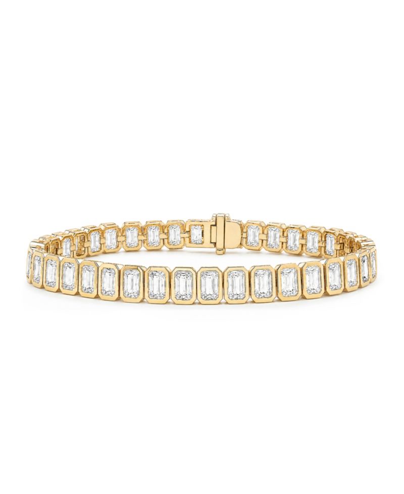 18k Gold-Plated Baguette Tennis Bracelet