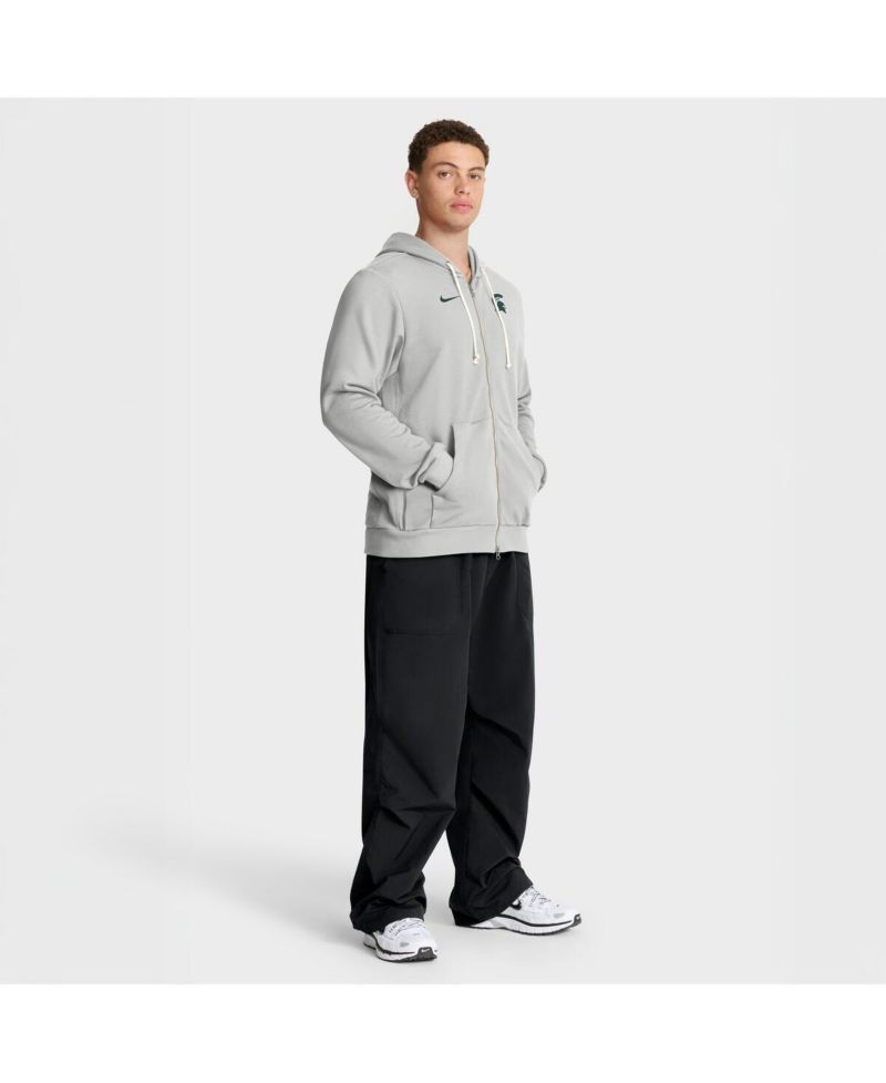 Men's Gray Michigan State Spartans 2025 Sideline Standard Issue Dri-FIT Full-Zip Hoodie