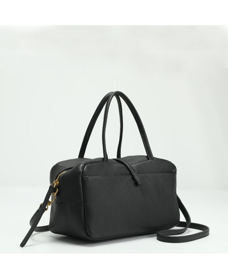 Madison Soft Pebbled Leather Mini Top Handle Satchel Crossbody Bag Small Structured Camera Handbag