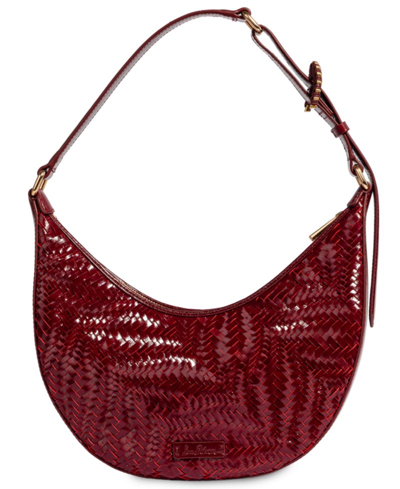 Charli Woven Crescent Adjustable Small Shoulder Handbag