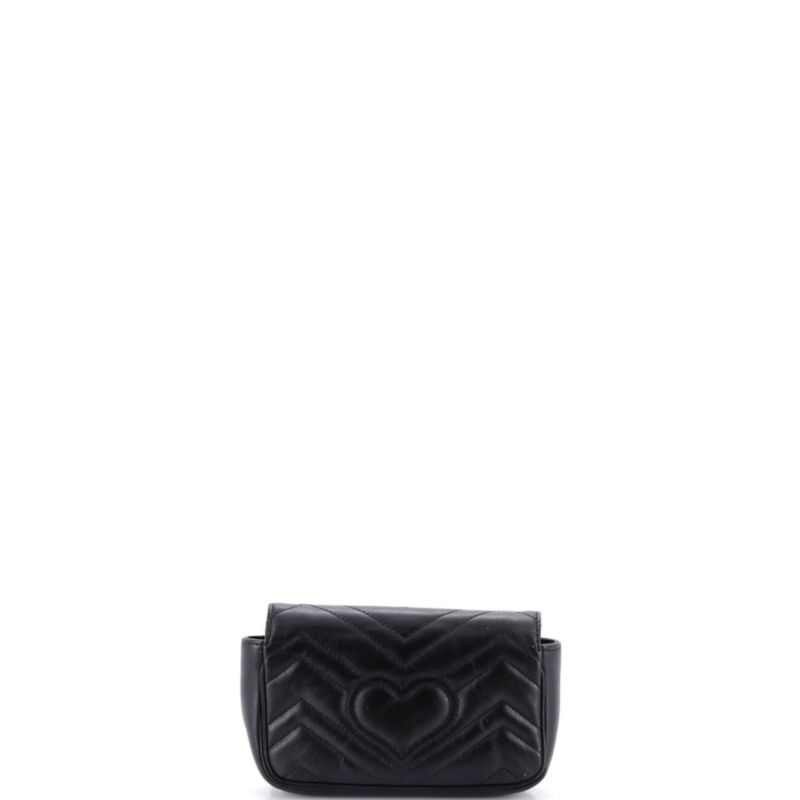 Super Mini GG Marmont Flap Bag Matelasse Leather