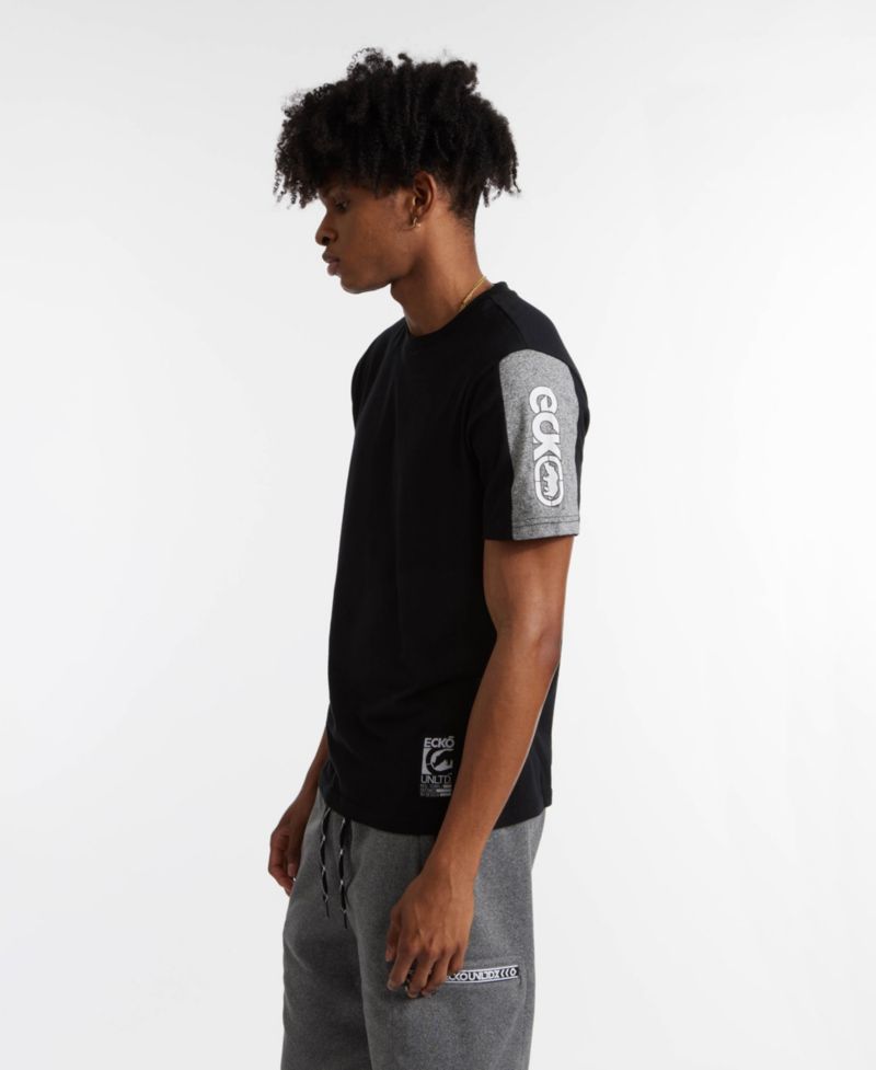 Men's Short Sleeve Contrast Knit T-Shirt