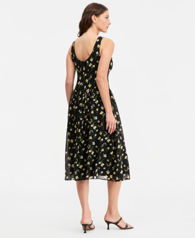 Plus Size Drop-Waist Midi Dress