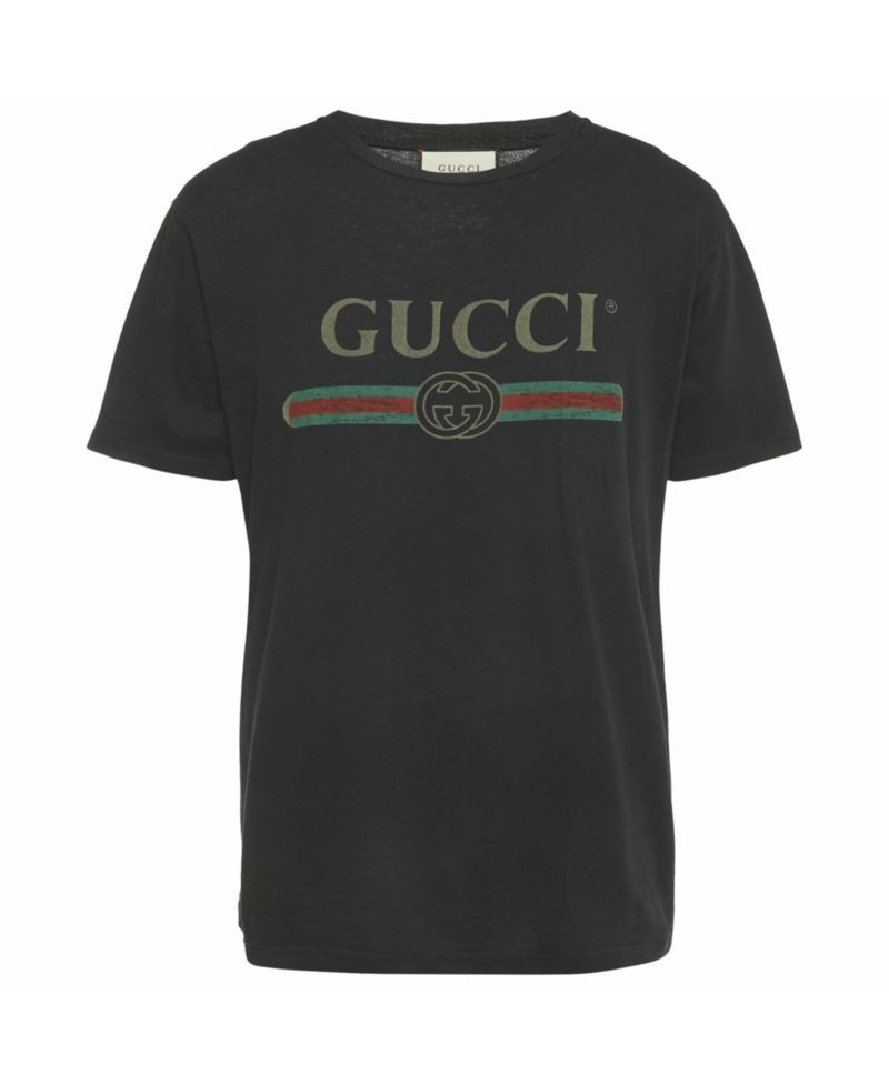 Women's Distressed Logo Cotton T-Shirt