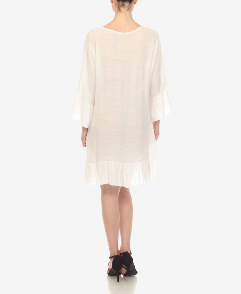 Women's Sheer Crochet Knee Length Cover Up Dress