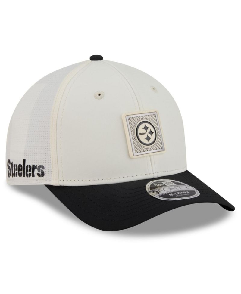 Big Boys and Girls Cream/Black Pittsburgh Steelers 2026 Training Camp 9FORTY M-Crown Adjustable Hat