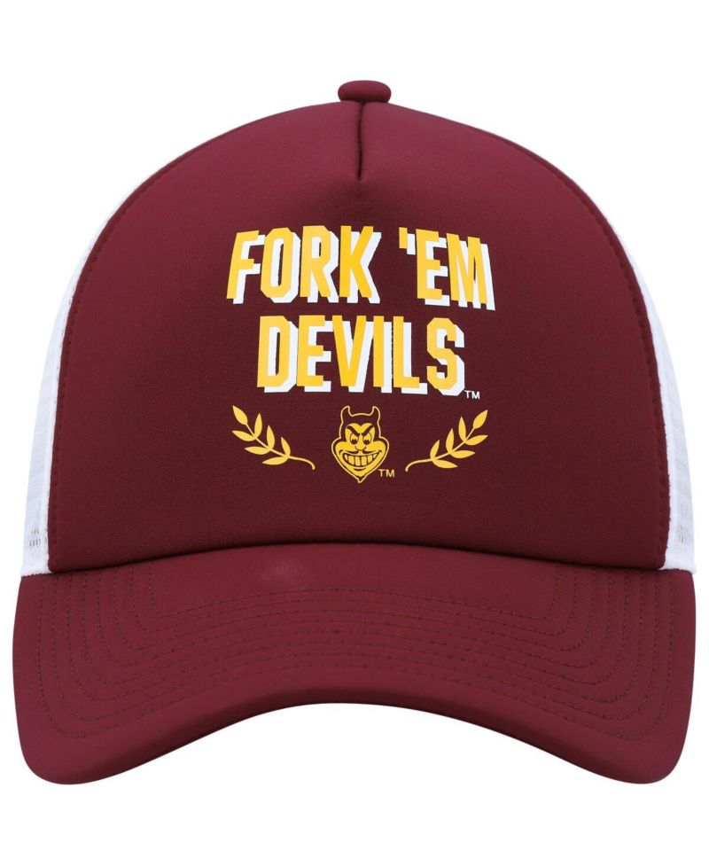 Men's Maroon Arizona State Sun Devils Phrase Foam Front Trucker Adjustable Hat