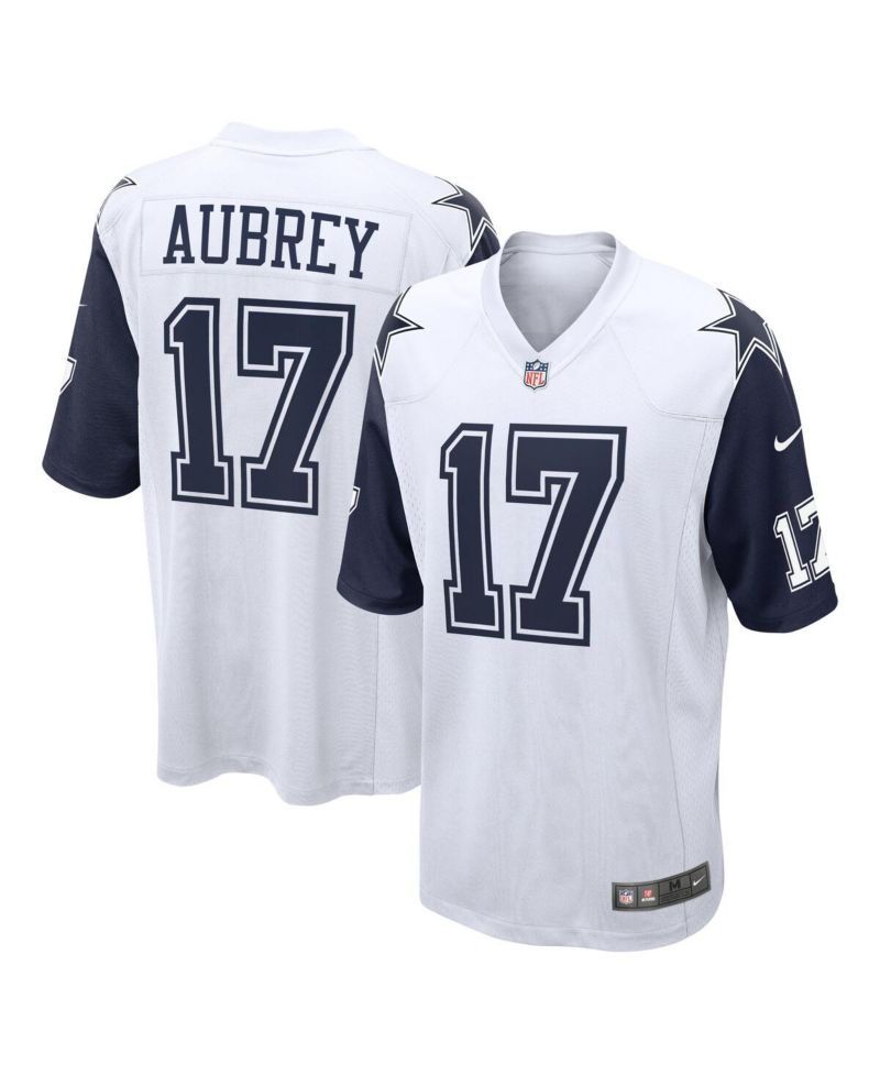 Men's Brandon Aubrey White Dallas Cowboys Game Jersey