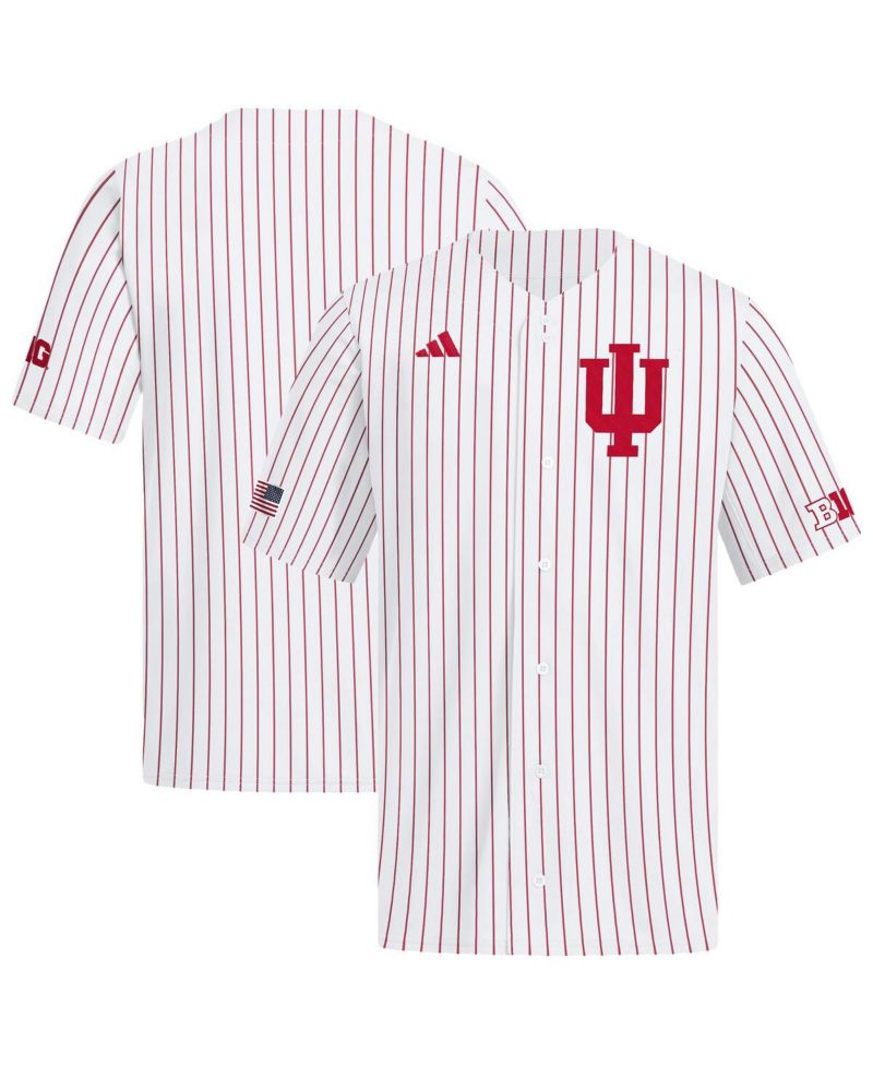 Men's White Indiana Hoosiers Home Replica Baseball Jersey