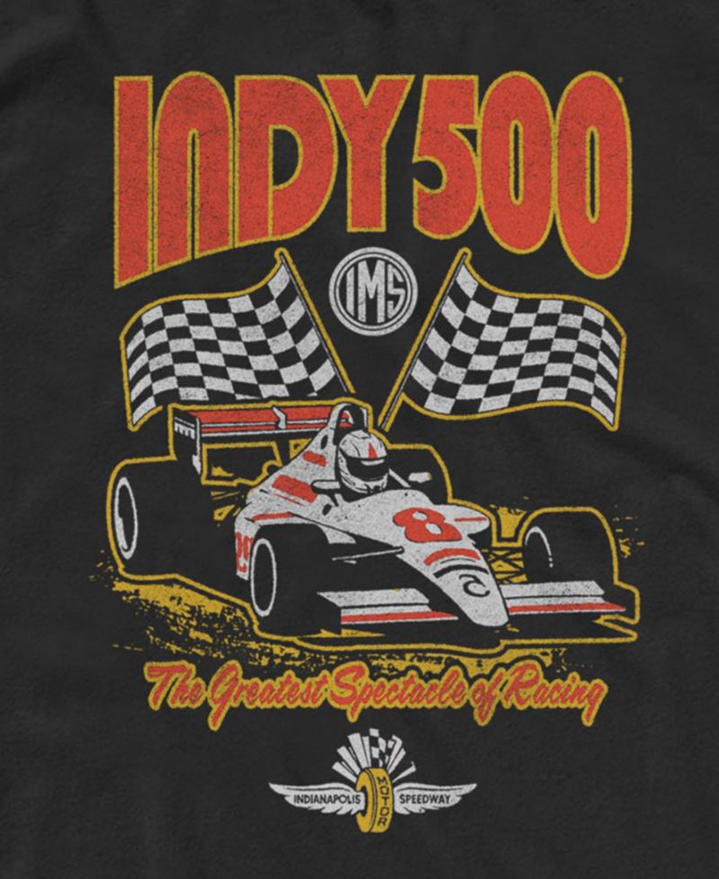 Men's Indy 500 Vintage Race Car Graphic Tank Top