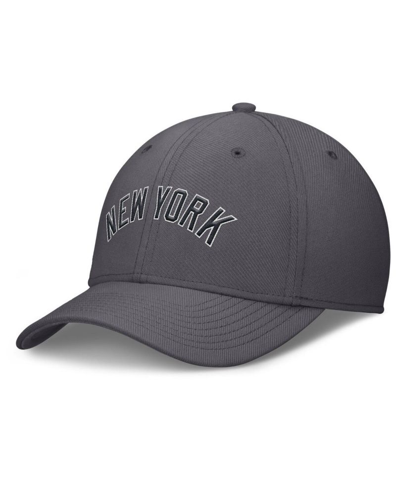 Men's Gray New York Yankees Swoosh Performance Flex Hat
