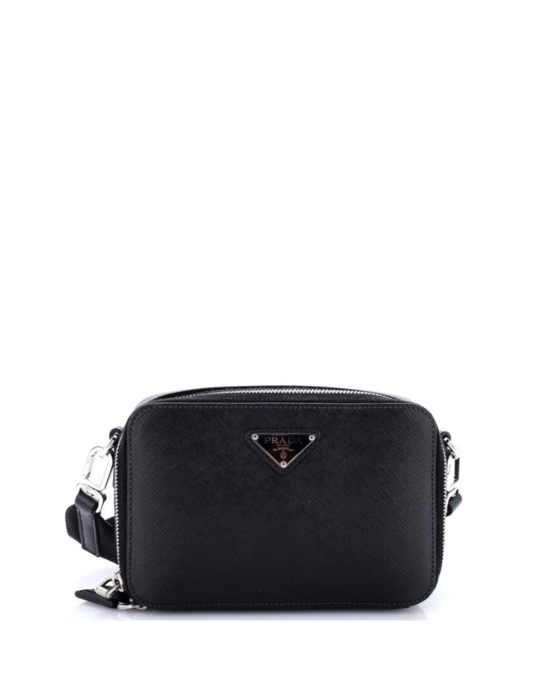 Mini Brique Camera Crossbody Bag Saffiano Leather