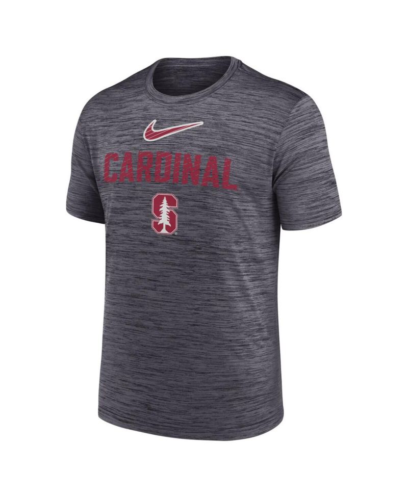 Men's Black Stanford Cardinal Campus Slant Velocity Performance T-Shirt