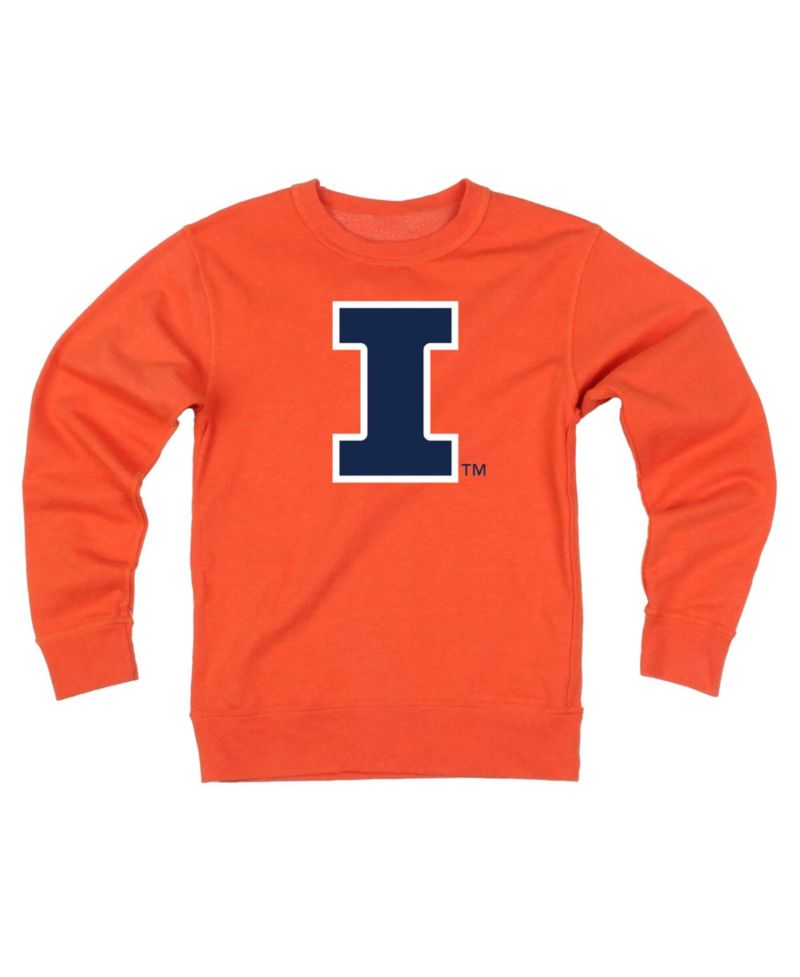 Big Boys and Girls Orange Illinois Fighting Illini Reversible Sweatshirt