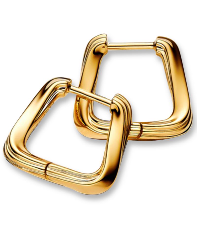 Twisted Triangle Small Hoop Earrings
