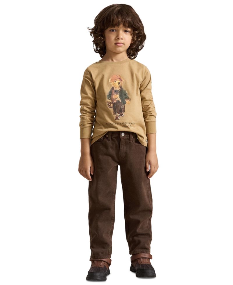 Boys' 2T-7 Polo Bear Cotton Long-Sleeve T-Shirt