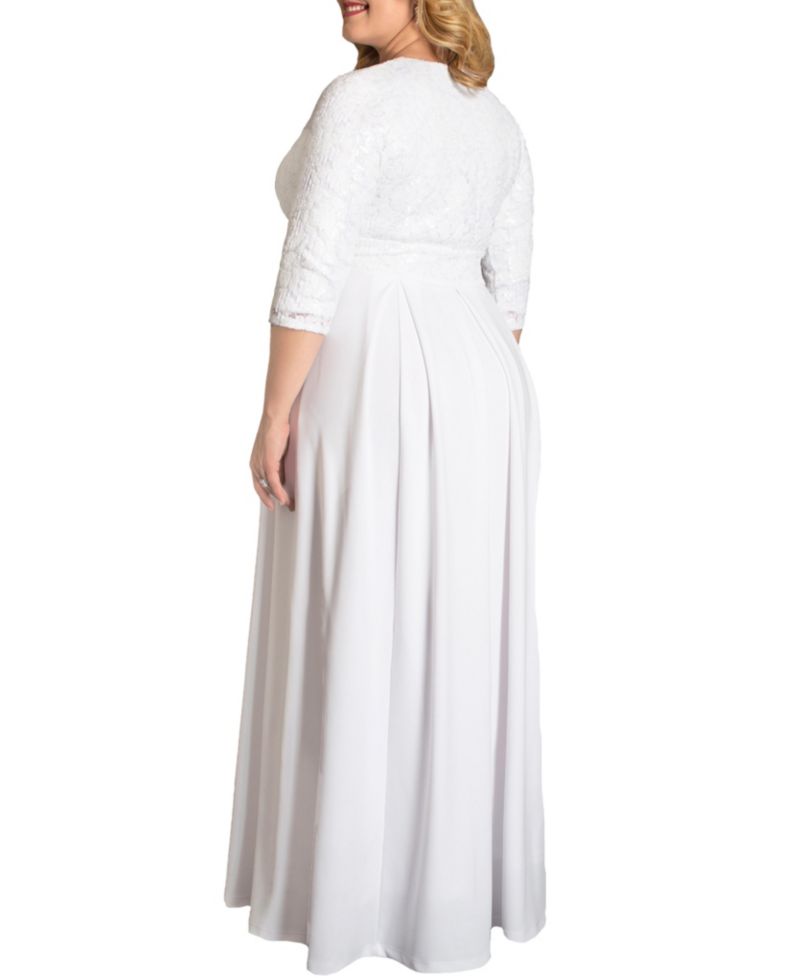 Women's Plus Size Starlight Sequined Wedding Gown