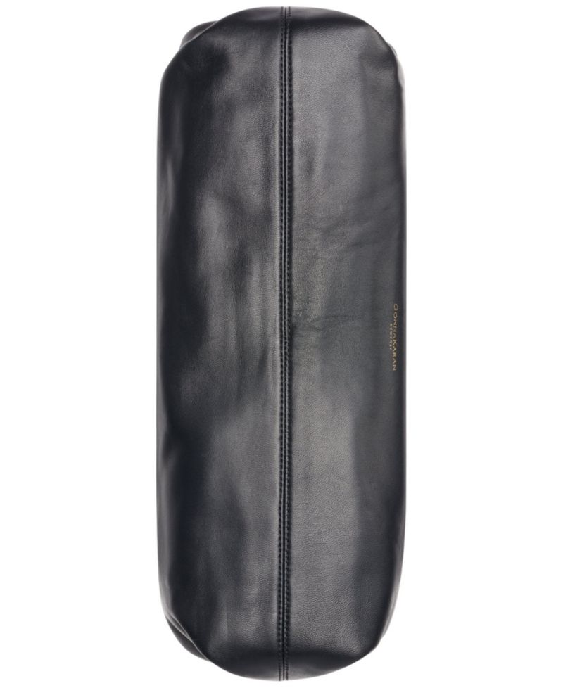 Poplin Extra-Large Leather Clutch Handbag