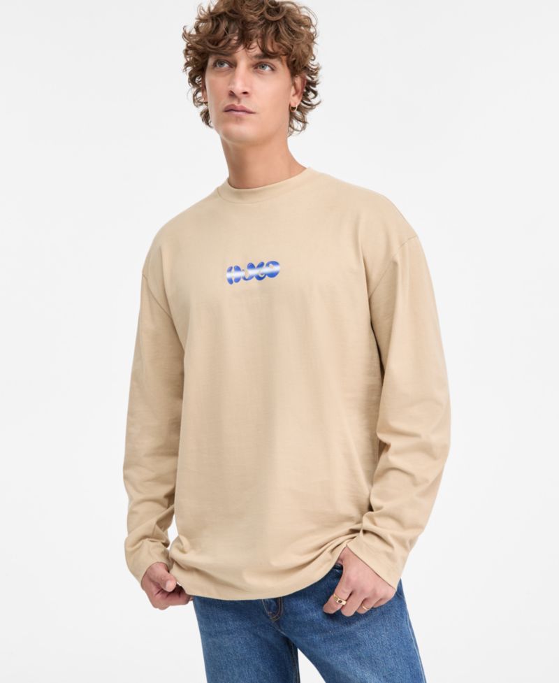 Men's Nifting Logo Long-Sleeve Cotton T-Shirt