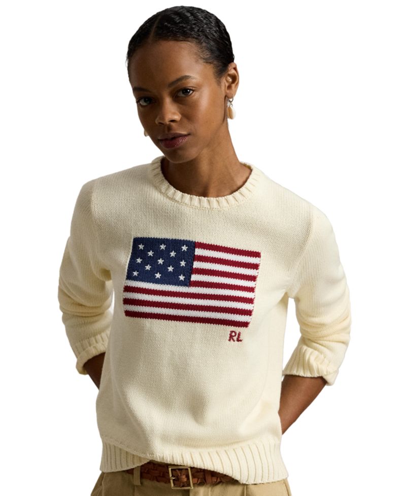 Women's Flag Cotton Crew Neck Sweater