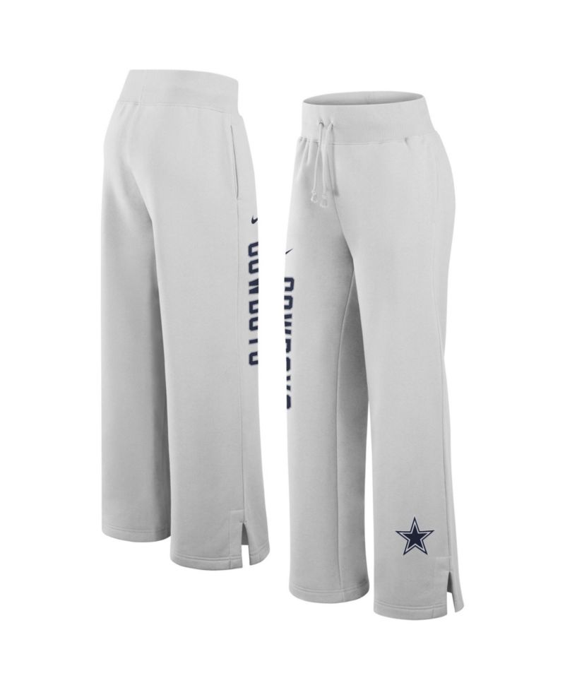 Women's Gray Dallas Cowboys Primetime Phoenix Fleece Wide-Leg Sweatpants