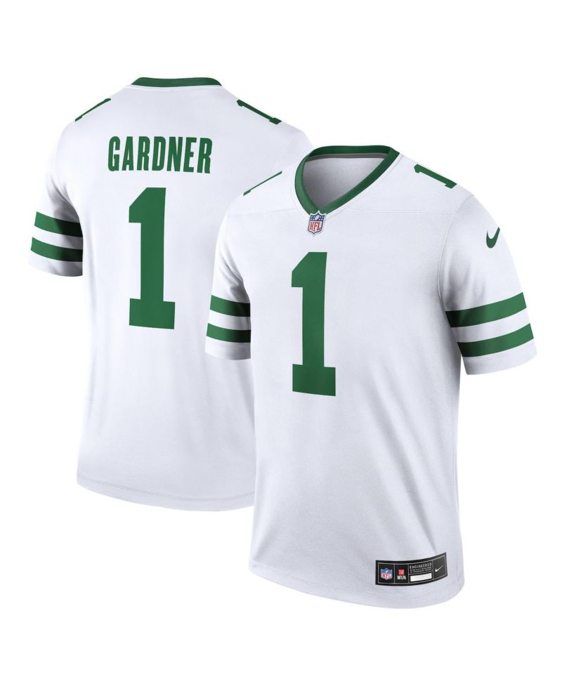 Men's Sauce Gardner White New York Jets Alternate Legend Jersey