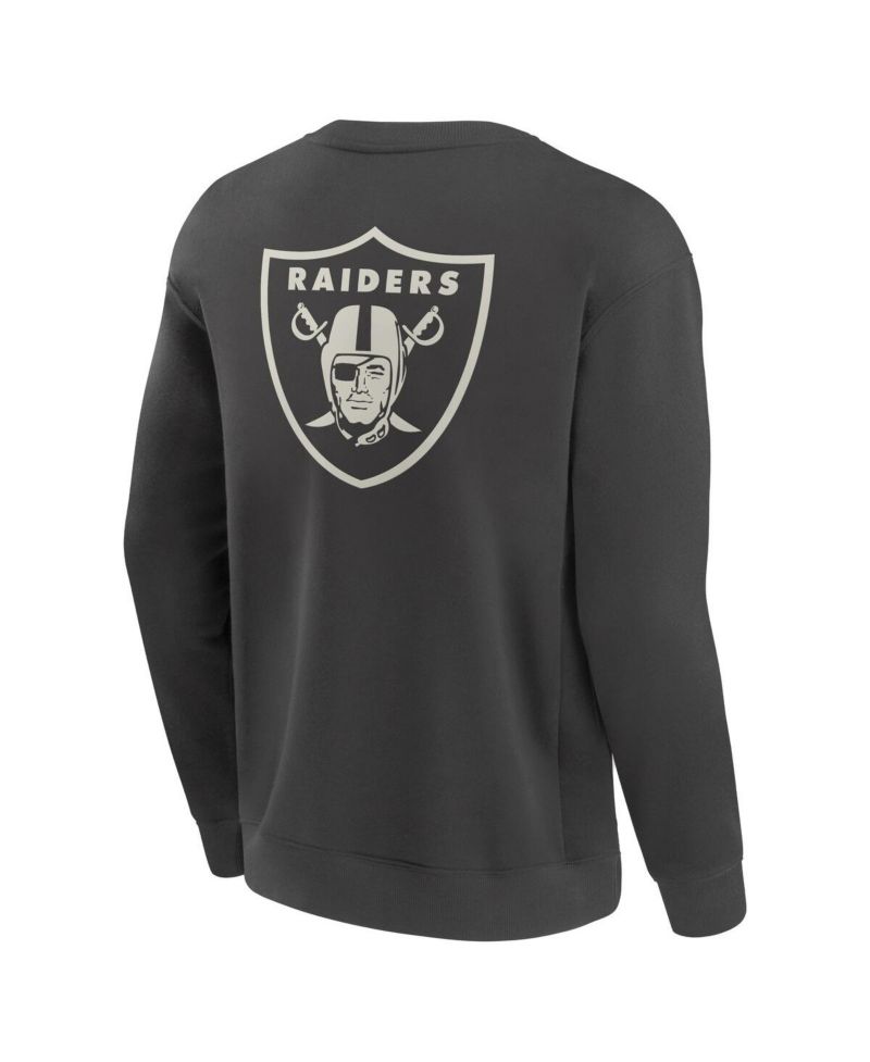 Men's Charcoal Las Vegas Raiders Elements Future Ground Lettering Pullover Sweatshirt