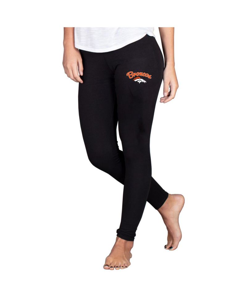 Women's Black Denver Broncos Lightweight Fraction Lounge Leggings