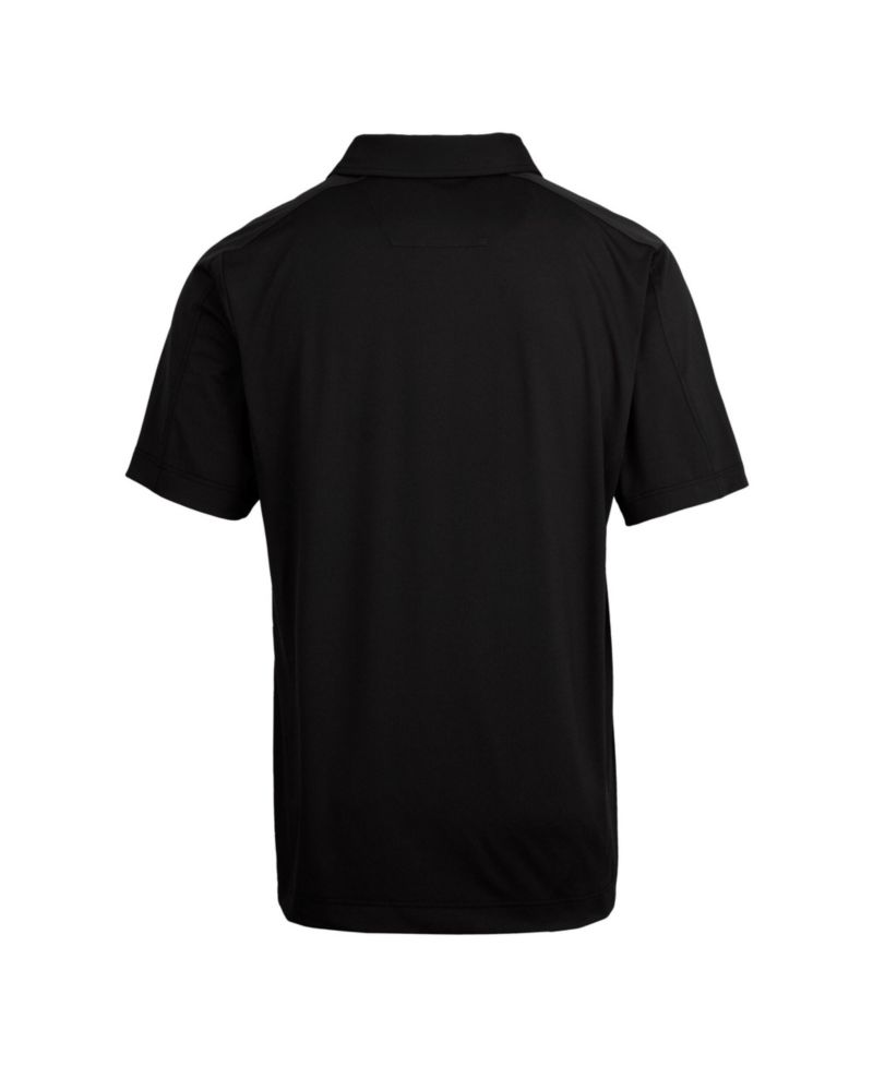 Men's Black Philadelphia Eagles Textured Stretch Short Sleeve Polo Shirt