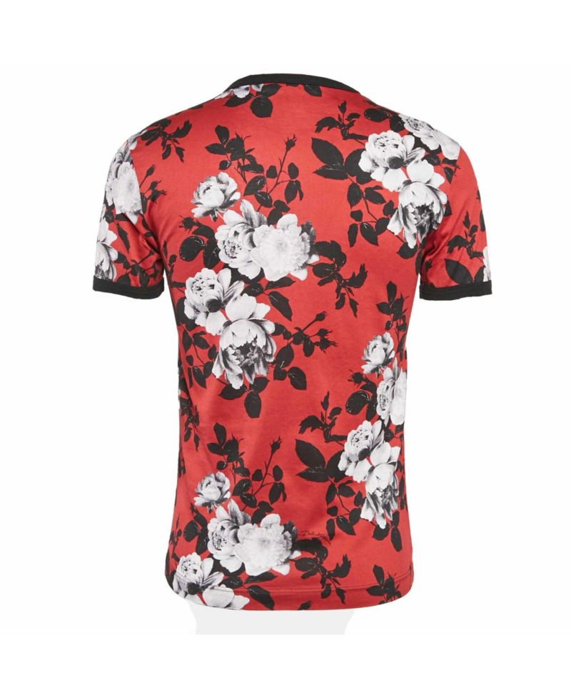Men's Pre-Owned Dolce and Gabbana Print Cotton Crewneck T-Shirt