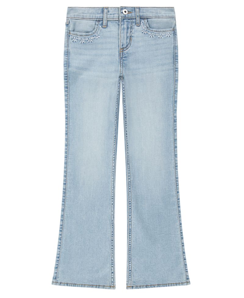 Girls' 5-16 Eyelet Bootcut Jeans