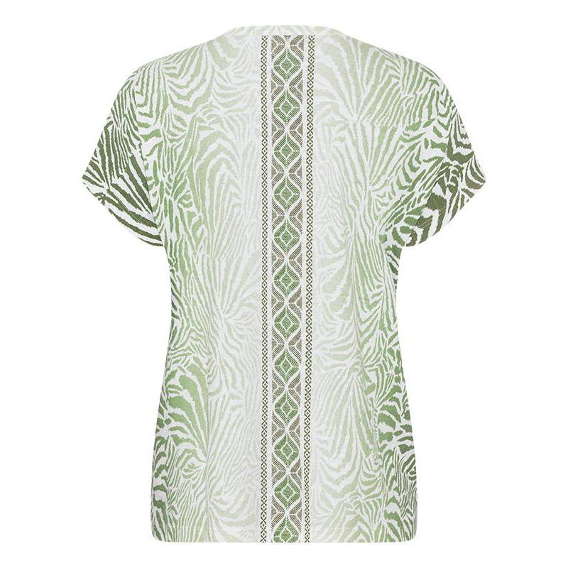 Women's Multi-Print Tie Neck T-Shirt