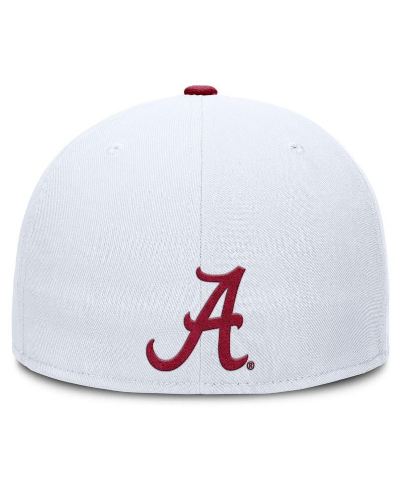 Men's White Alabama Crimson Tide True Primetime Performance Fitted Hat