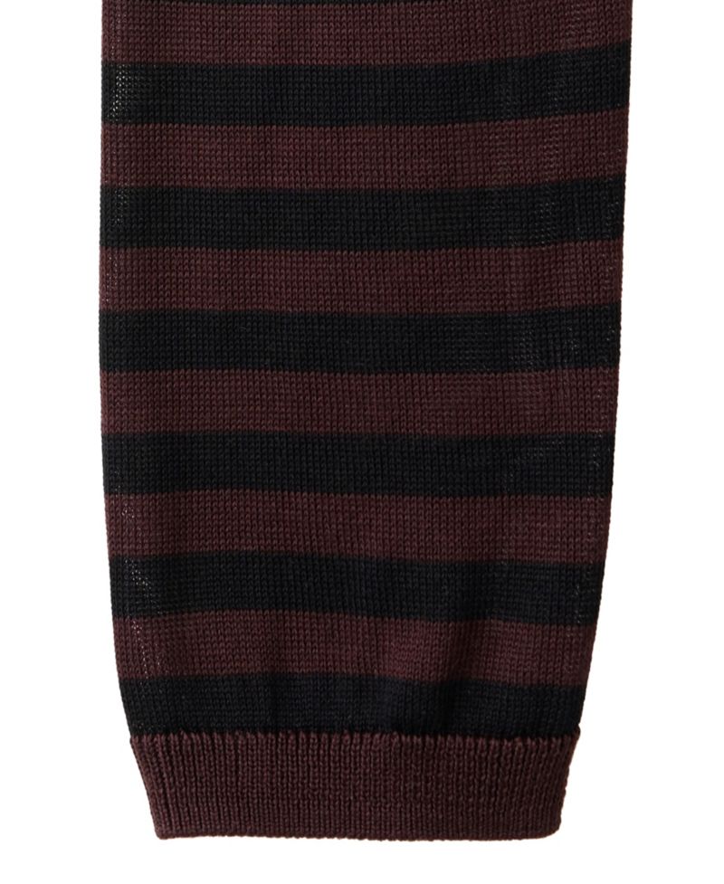 Women's Long-Sleeve V-Neck Striped Pullover