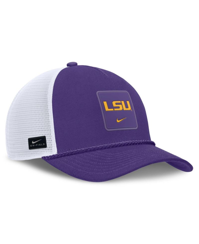 Men's and Women's Purple LSU Tigers 2026 On-Field Gameday Rope Trucker Adjustable Hat
