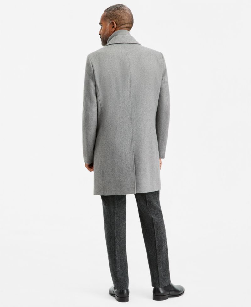 Men's Classic-Fit Wool-Blend Overcoat