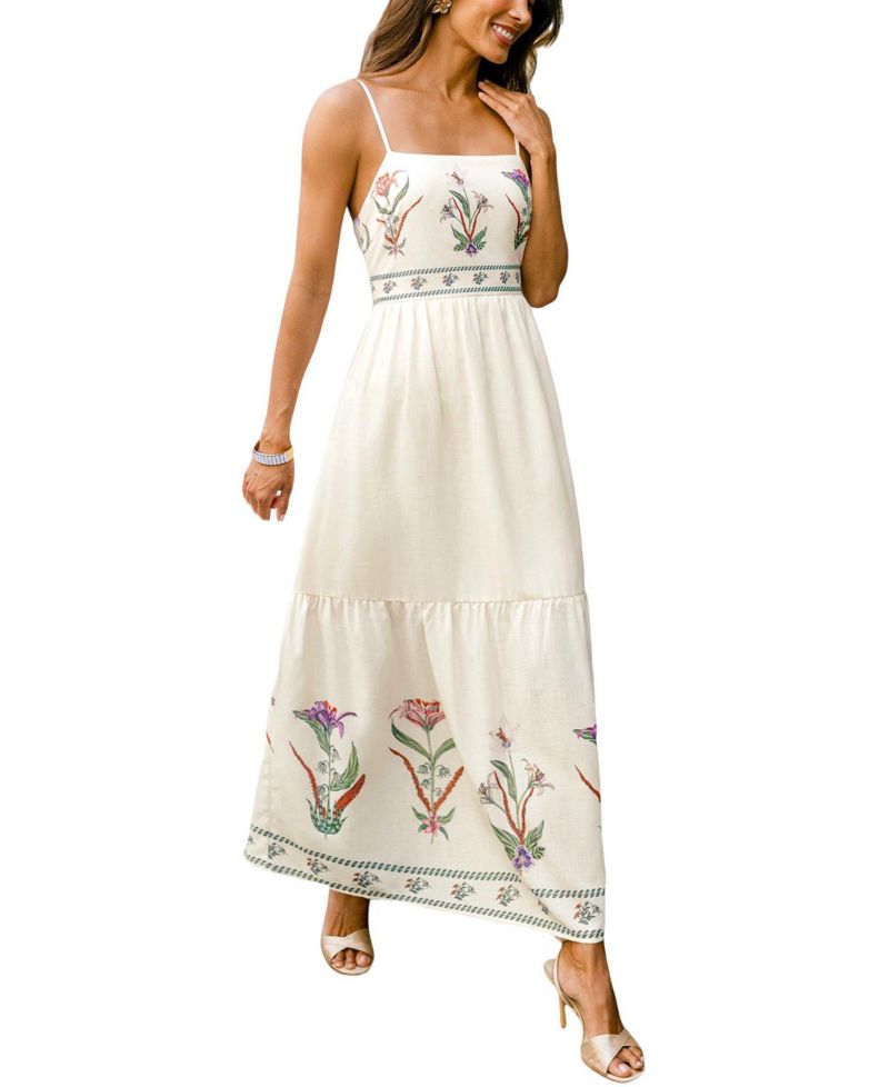 Women's Flowerbed Floral Maxi Beach Dress
