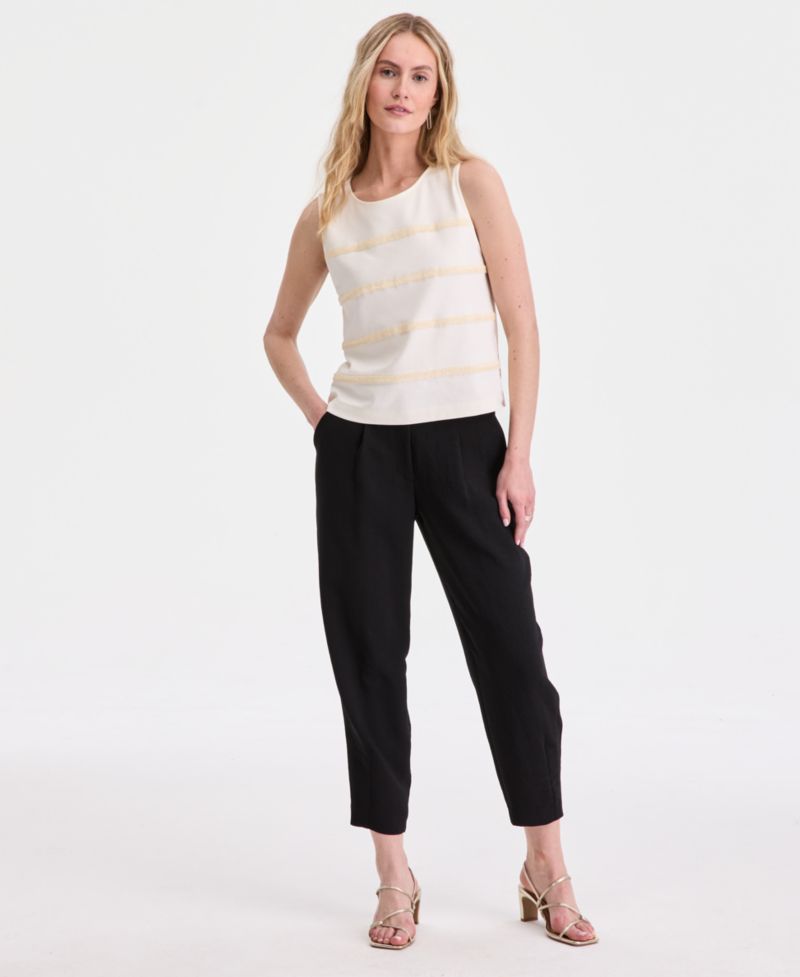 Women's Cotton Bead-Embellished Tank Top