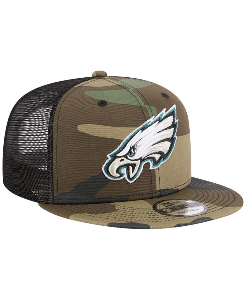 Men's Camo Philadelphia Eagles Main Trucker 9FIFTY Snapback Hat