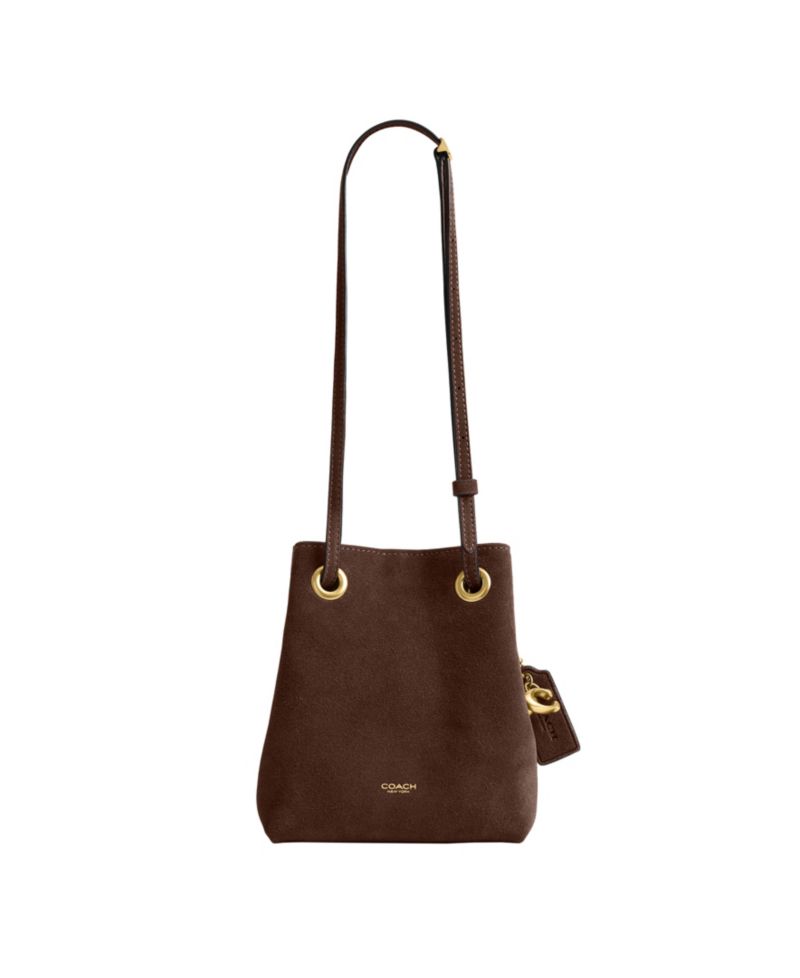 Jade Small Suede Drawstring Bag
