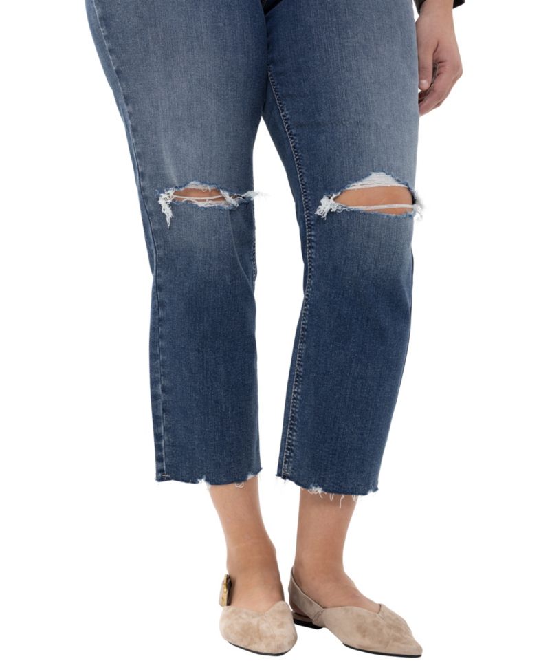 Plus Size Avery Straight Cropped Jeans