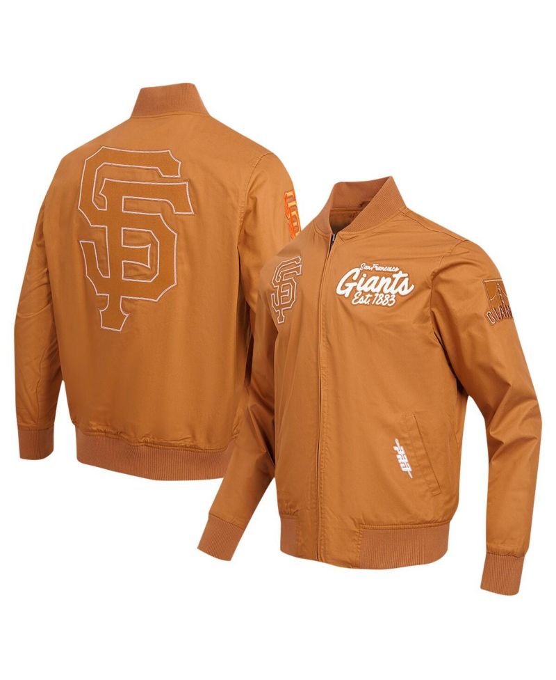 Men's Brown San Francisco Giants Paint The City Twill Full-Zip Jacket